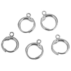 10pcs PVD Never Fade Stainless Steel Earrings Hooks With Loop 12mm Hypoallergenic Earring Clasps Making For Jewelry Accesorios - DigiTech ecom Store