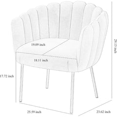 Dolores Modern Blush Accent Chair
