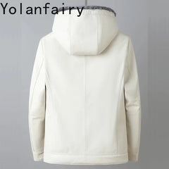 Hooded Goatskin Leather Jacket
