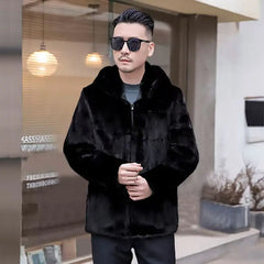 Men`s Winter Hooded Fur Parka