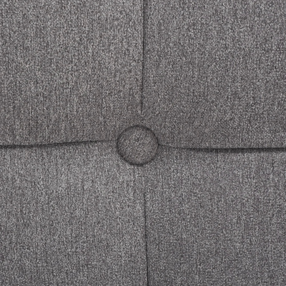 Contemporary Tufted Linen Bench