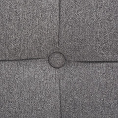 Contemporary Tufted Linen Bench