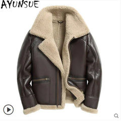 Winter Shearling Leather Jacket