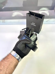 Armani Exchange Black Reversible Belt – Premium Quality