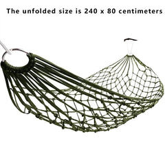 Outdoor Indoor Mesh Hammock Nylon Rope