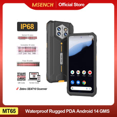 Rugged Android 14 PDA with Barcode Scanner
