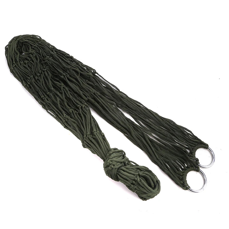 Outdoor Indoor Mesh Hammock Nylon Rope