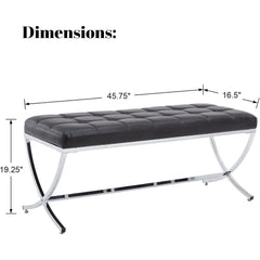 Modern PU Leather Ottoman Bench