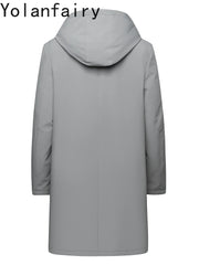 YOLANFAIRY Men’s Fur Parka