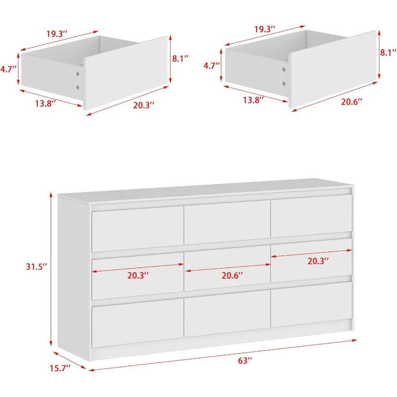 Hitow 9-Drawer Dresser