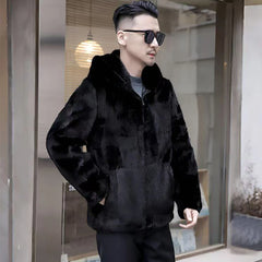 Men`s Winter Hooded Fur Parka