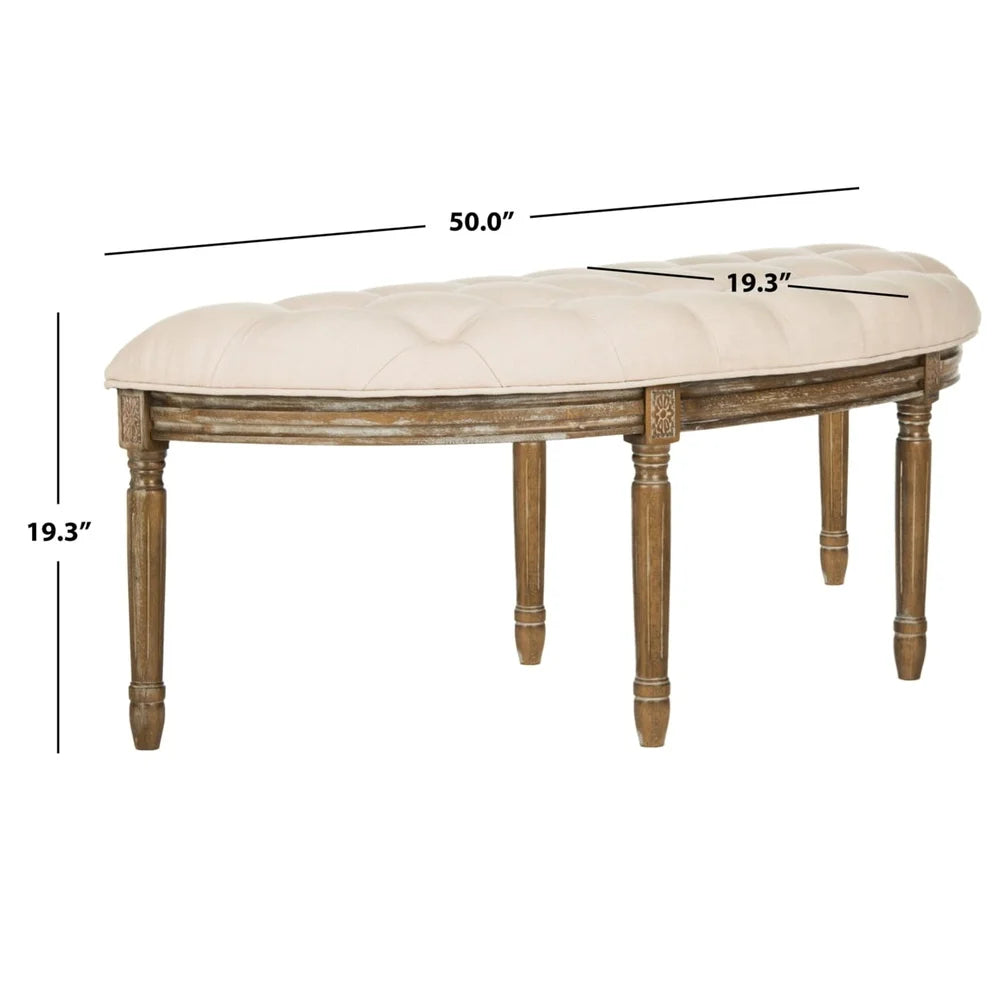 Rustic Semi-Circle Bench