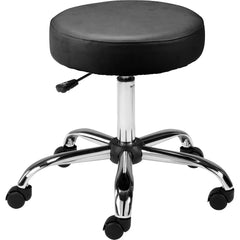 Llr69513 Pneumatic Height Stools, 24"" X 24"" X 23"", Black