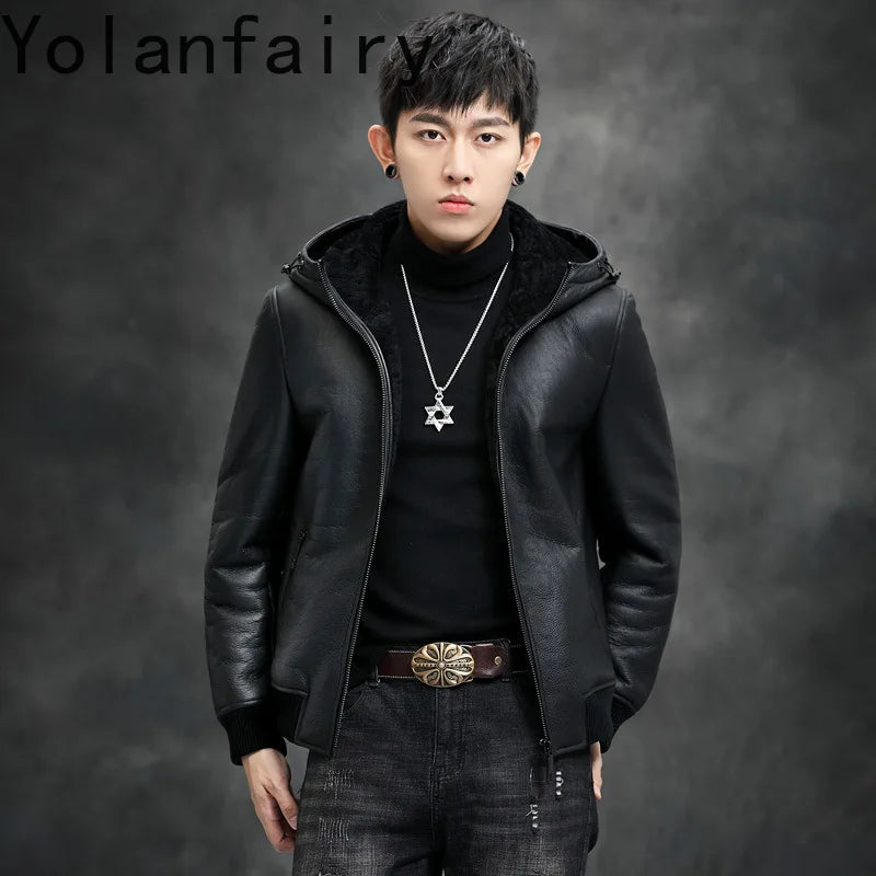 YOLANFAIRY Mink Fur Coat