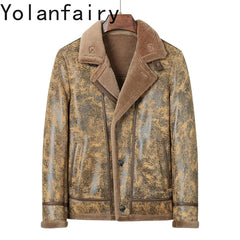 YOLANFAIRY Men’s Leather Jacket