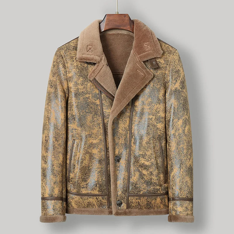 YOLANFAIRY Men’s Leather Jacket