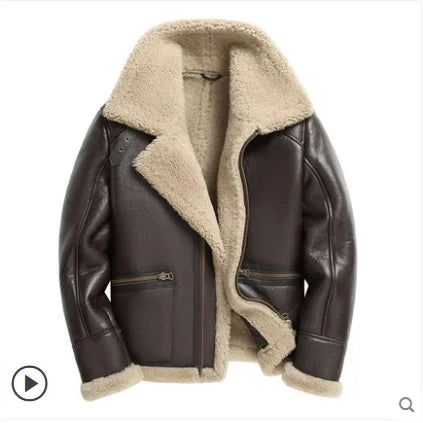 Winter Shearling Leather Jacket