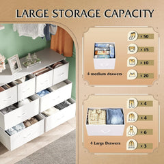 8-Drawer Fabric Bedroom Dresser