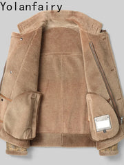 YOLANFAIRY Men’s Leather Jacket