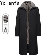 YOLANFAIRY Men’s Fur Coat