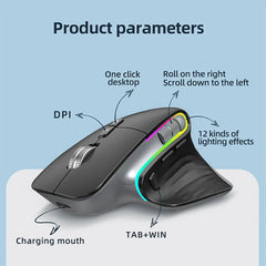 2.4G Wireless RGB Bluetooth Mouse