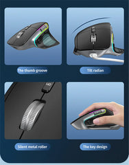 2.4G Wireless RGB Bluetooth Mouse
