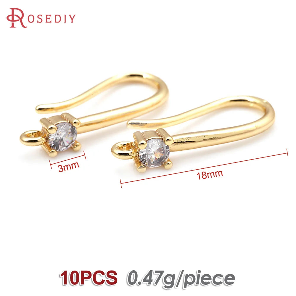 18 K Gold Earrings Accessories Women