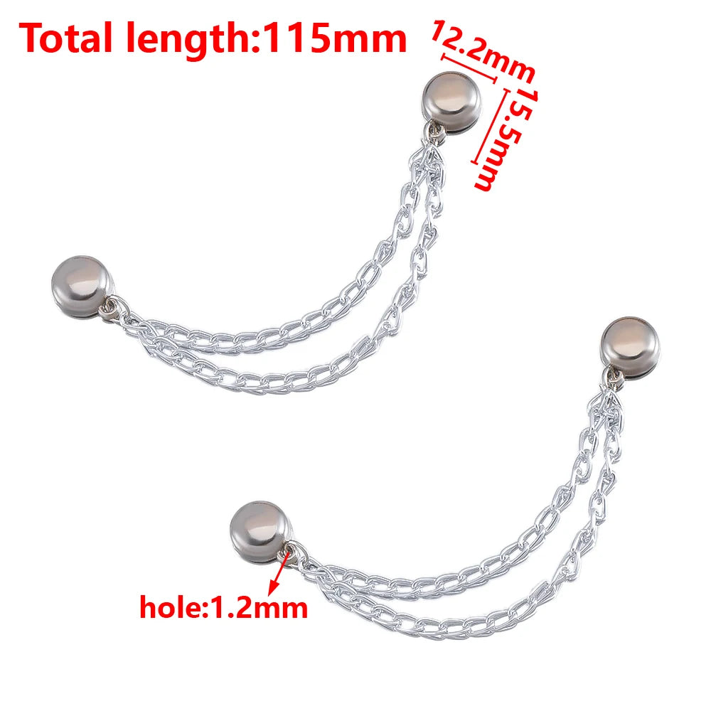 Metal Chain Magnetic Buckle Brooch Strap