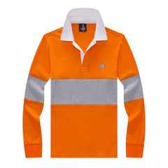 Classic New Men's Long Polo Shirts Striped Design Cotton Breathable Full Sleeve Casual Collar T Shirts for Men clothing - DigiTech ecom Store