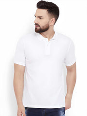 Cotton Blend Solid Half Sleeves Polo T-Shirt - DigiTech ecom Store