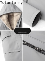 YOLANFAIRY Men’s Fur Parka