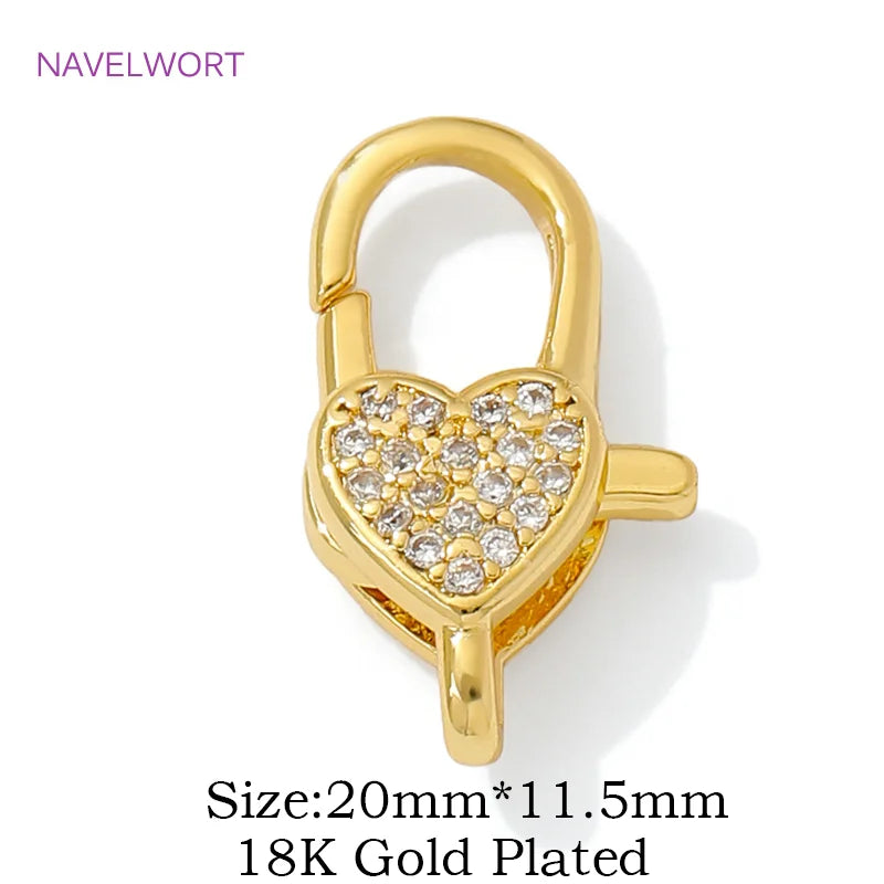 18K Gold Heart Clasp