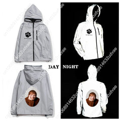 Ed Sheeran Reflective Jacket Mens Womens Coat Hooded Windbreaker Runing Pocket Jackets Cycling Hiking Zipper Customized Hoodie - DigiTech ecom Store