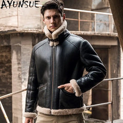 Winter Shearling Leather Jacket