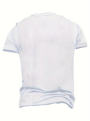 [Guitar Print, Plus Size T-Shirt] Plus Size Casual Guitar Print T-Shirt - Crew Neck, Short Sleeve, Polyester Blend - DigiTech ecom Store