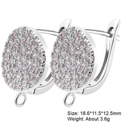 Juya 2Pcs Antiallergic Earwire Fasteners Basic Fixtures Earring Hook Clasps Accessories For DIY Women's Charms Earrings Making - DigiTech ecom Store