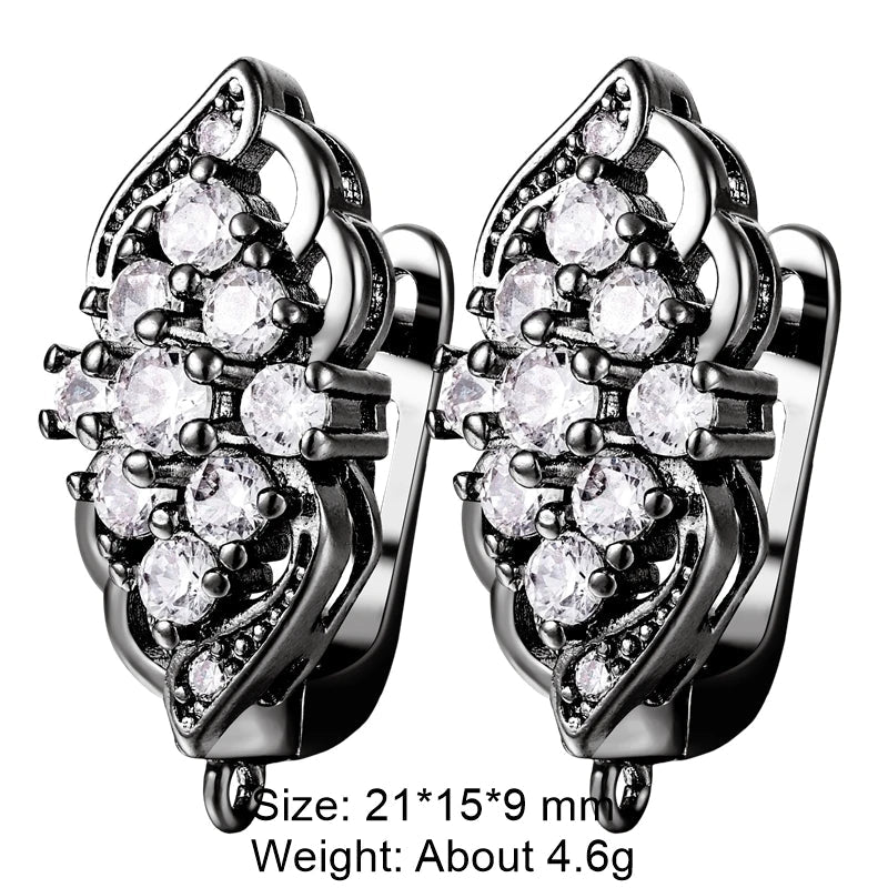 Juya 2Pcs Antiallergic Earwire Fasteners Basic Fixtures Earring Hook Clasps Accessories For DIY Women's Charms Earrings Making - DigiTech ecom Store