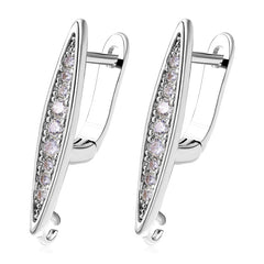 Juya 2Pcs Antiallergic Earwire Fasteners Basic Fixtures Earring Hook Clasps Accessories For DIY Women's Charms Earrings Making - DigiTech ecom Store