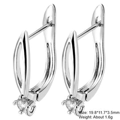 Juya 2Pcs Antiallergic Earwire Fasteners Basic Fixtures Earring Hook Clasps Accessories For DIY Women's Charms Earrings Making - DigiTech ecom Store