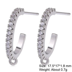 Juya 2Pcs Antiallergic Earwire Fasteners Basic Fixtures Earring Hook Clasps Accessories For DIY Women's Charms Earrings Making - DigiTech ecom Store