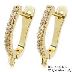 Juya 2Pcs Antiallergic Earwire Fasteners Basic Fixtures Earring Hook Clasps Accessories For DIY Women's Charms Earrings Making - DigiTech ecom Store