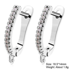 Juya 2Pcs Antiallergic Earwire Fasteners Basic Fixtures Earring Hook Clasps Accessories For DIY Women's Charms Earrings Making - DigiTech ecom Store