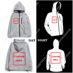 Kanye West Reflective Jacket Mens Womens Coat Hooded Windbreaker Runing Pocket Jackets Cycling Hiking Zipper Customized Hoodie - DigiTech ecom Store