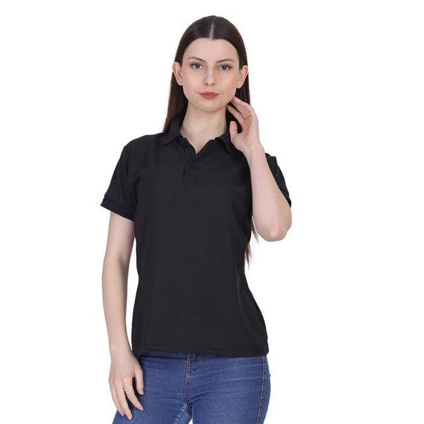 Ketex Black Cotton Blend Polo Neck Tshirt - DigiTech ecom Store