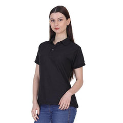 Ketex Black Cotton Blend Polo Neck Tshirt - DigiTech ecom Store