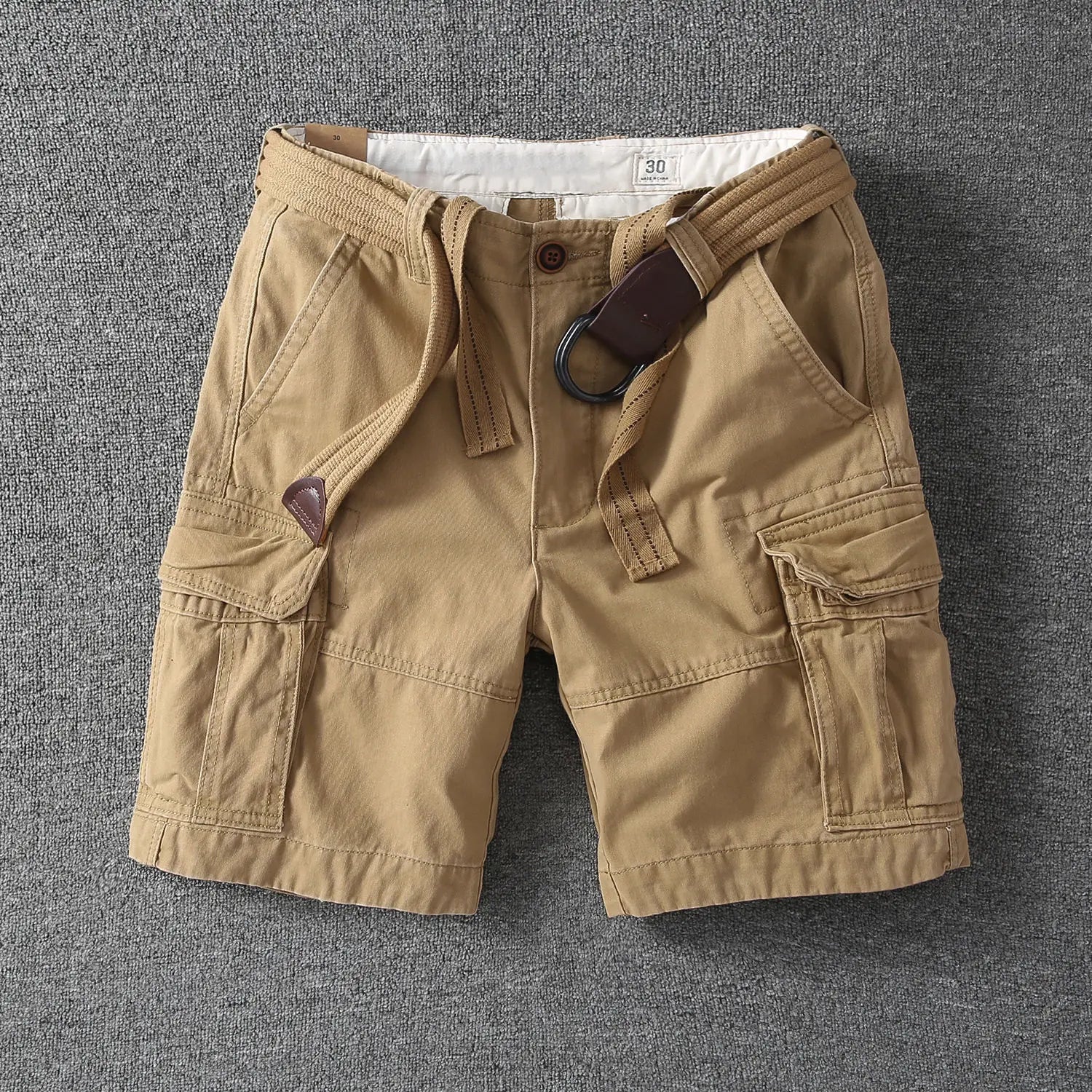 Male Short Pants with Pockets Solid Baggy Men's Cargo Shorts Vintage Y2k Nylon Streetwear Japanese Street Style Popular New In - DigiTech ecom Store