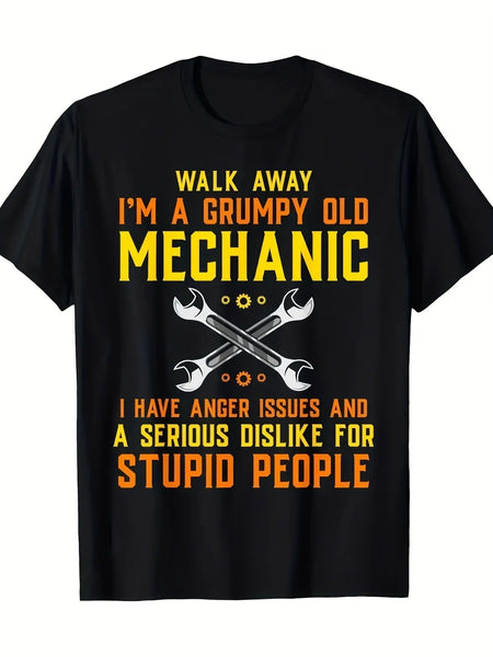Mechanic Tshirt For Men Engineer Handyman Garage Repairman T-Shirt - 100% Cotton - 220g - DigiTech ecom Store