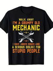 Mechanic Tshirt For Men Engineer Handyman Garage Repairman T-Shirt - 100% Cotton - 220g - DigiTech ecom Store