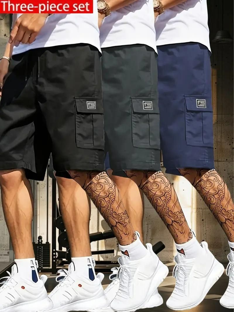 Men's Cotton Casual Cargo Shorts Pack of 3 - DigiTech ecom Store
