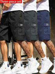 Men's Cotton Casual Cargo Shorts Pack of 3 - DigiTech ecom Store